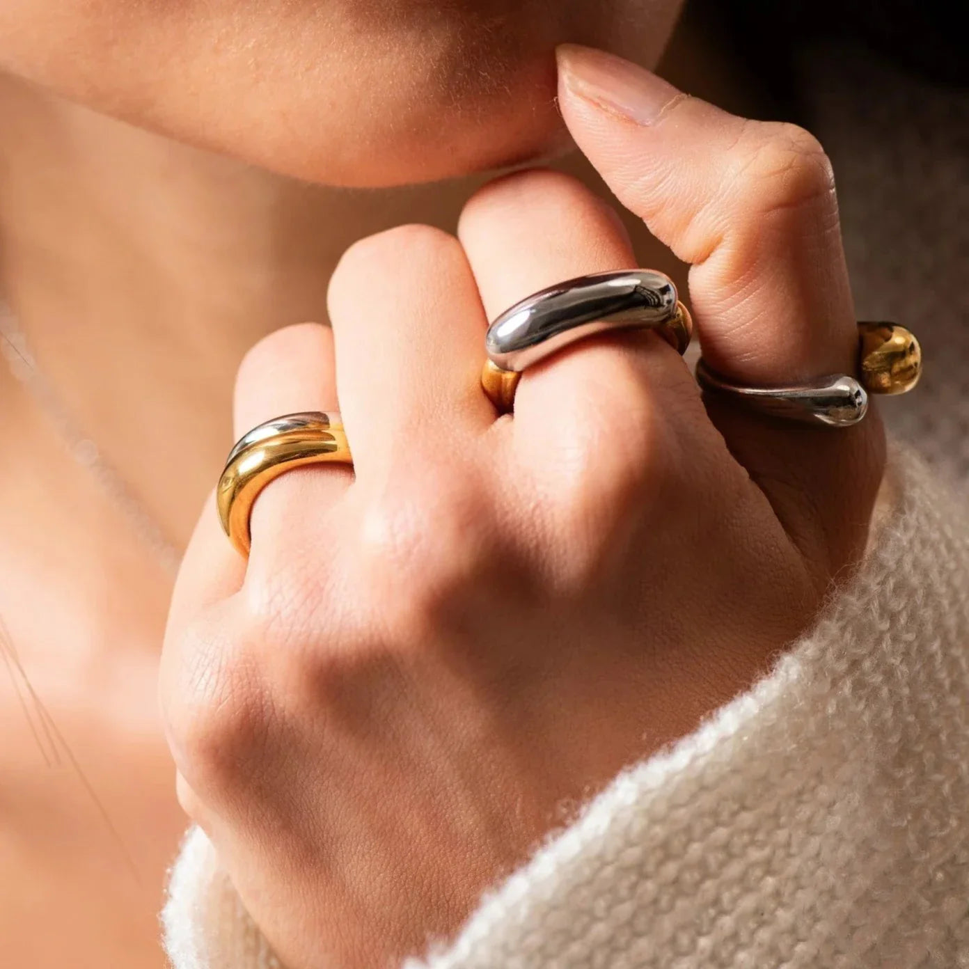 Mimi Femme Rings Jenna Two Tone Gold Ring