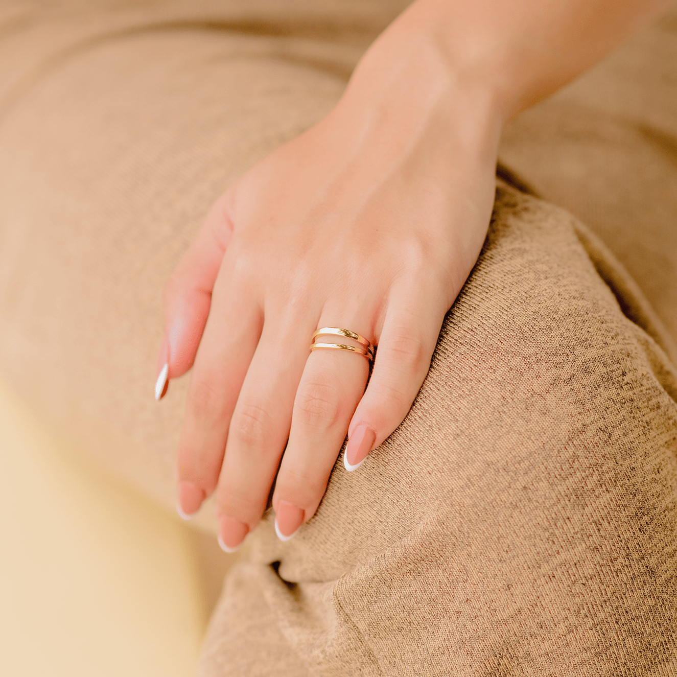 Mimi Femme Rings Laurenna Layered Gold Ring