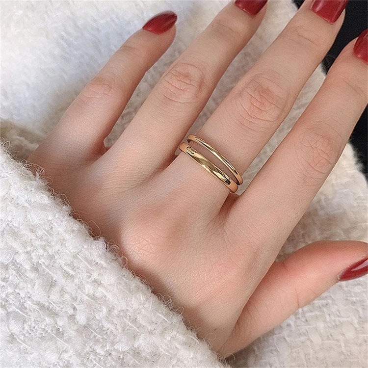 Mimi Femme Rings Laurenna Layered Gold Ring