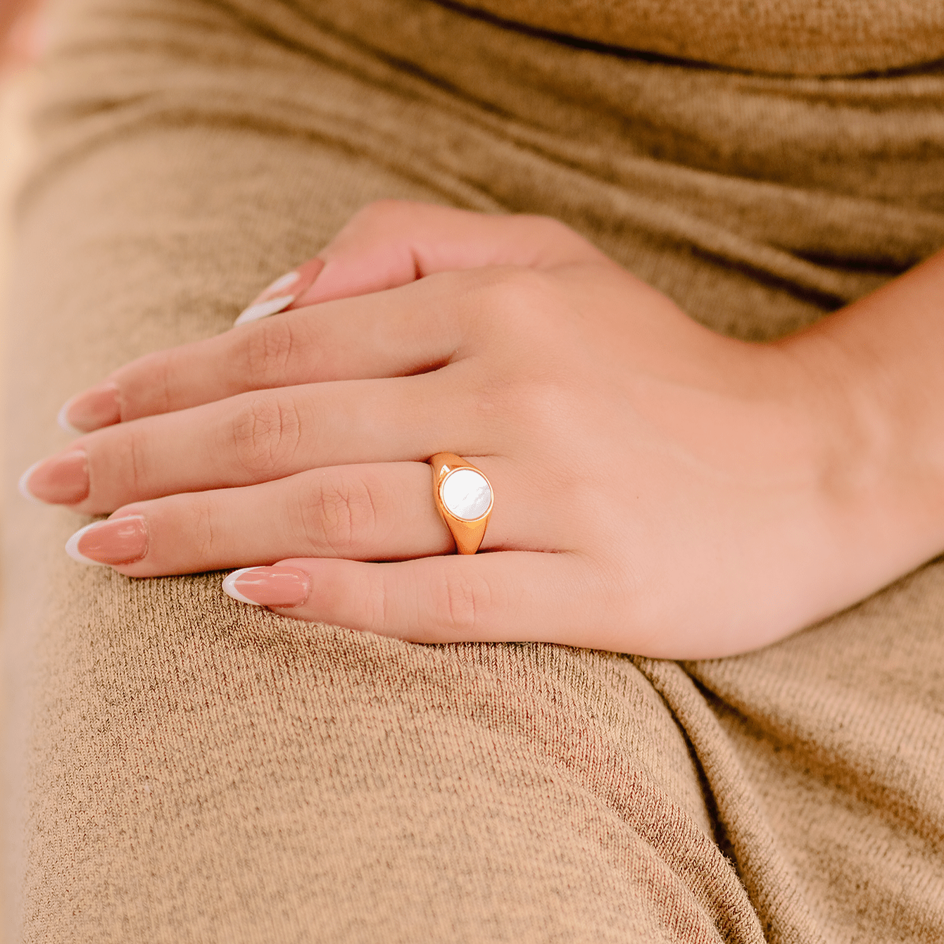 Mimi Femme Rings Melisande Pearl Gold Ring