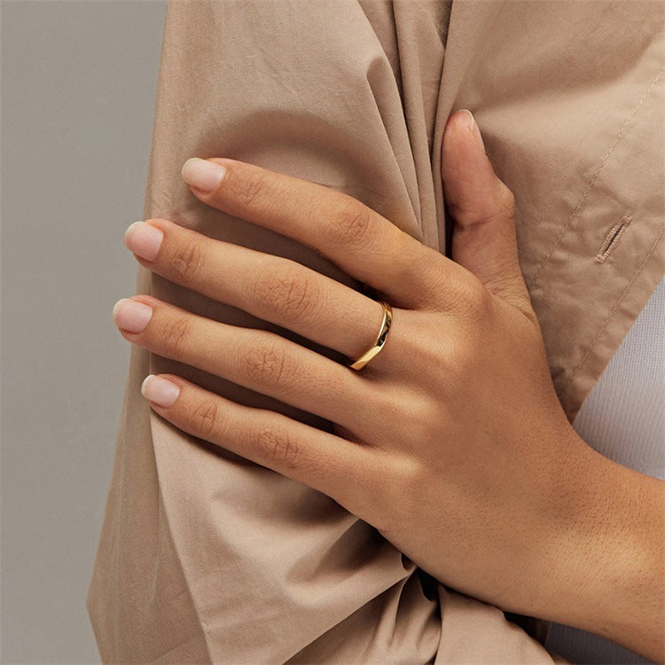 Mimi Femme Rings Sandra Geometric Gold Ring