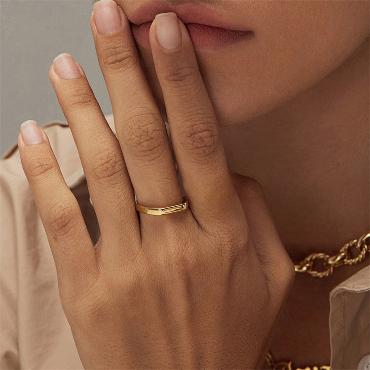 Mimi Femme Rings Sandra Geometric Gold Ring