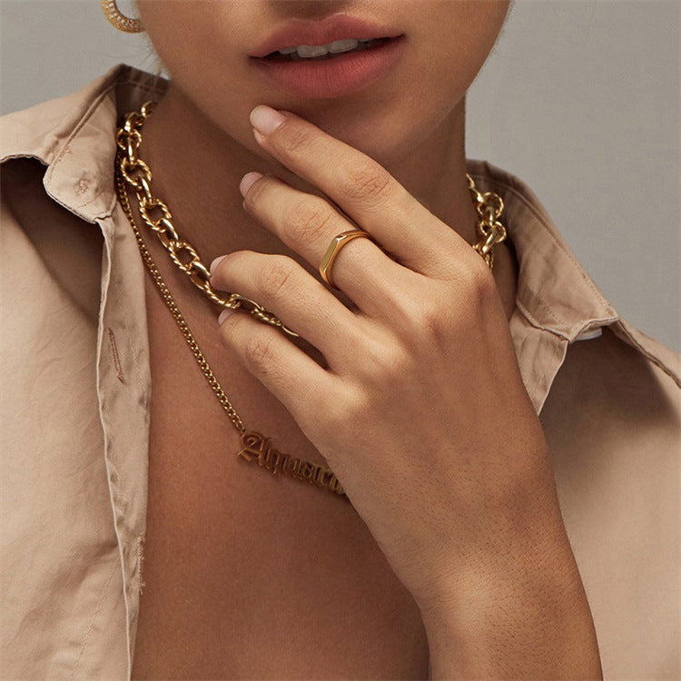 Mimi Femme Rings Sandra Geometric Gold Ring