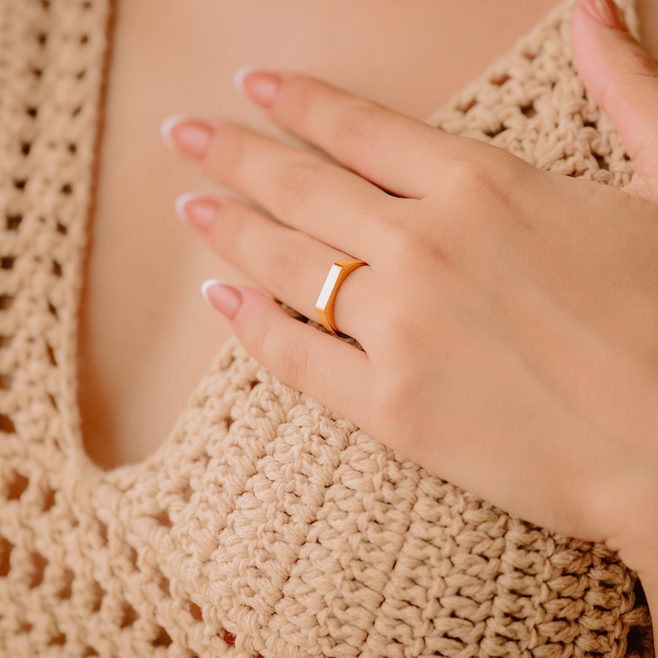 Mimi Femme Rings Sandra Geometric Gold Ring