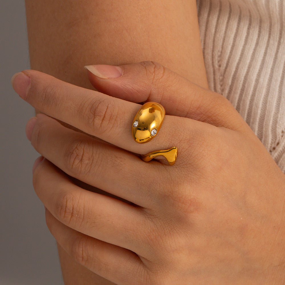 Mimi Femme Rings Sara Gold Serpent Ring