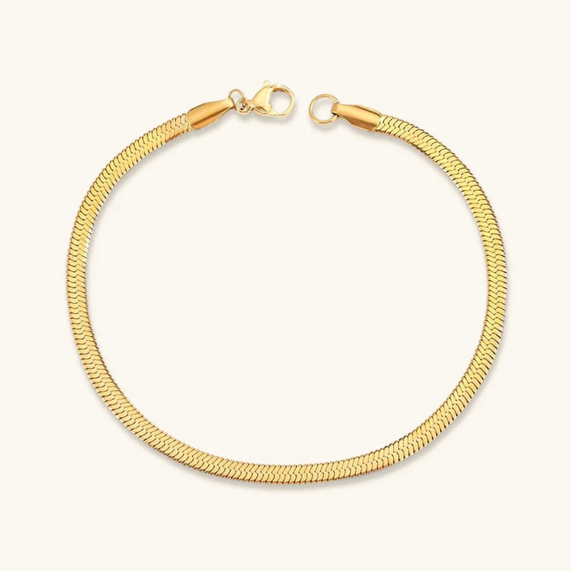 Mimi Femme Zephyra Gold Herringbone Bracelet