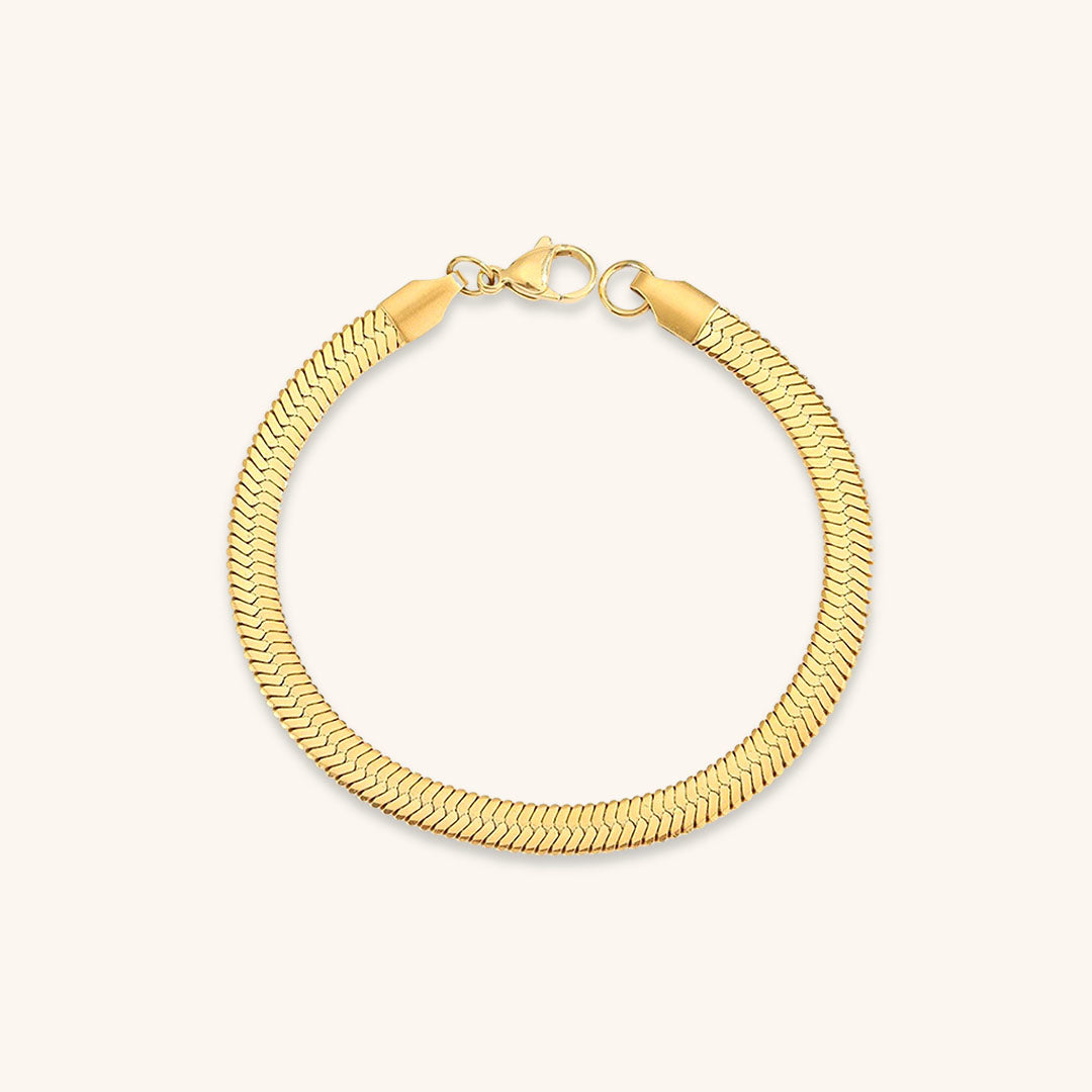 Mimi Femme Zephyra Gold Herringbone Bracelet