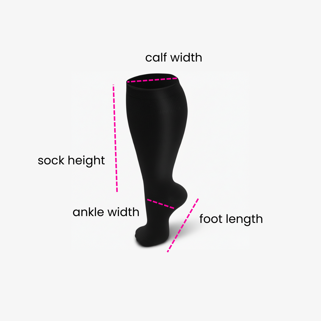 Mimi Toeless – Wide Compression Socks for Women | Swelling, Circulation & Leg Pain Relief